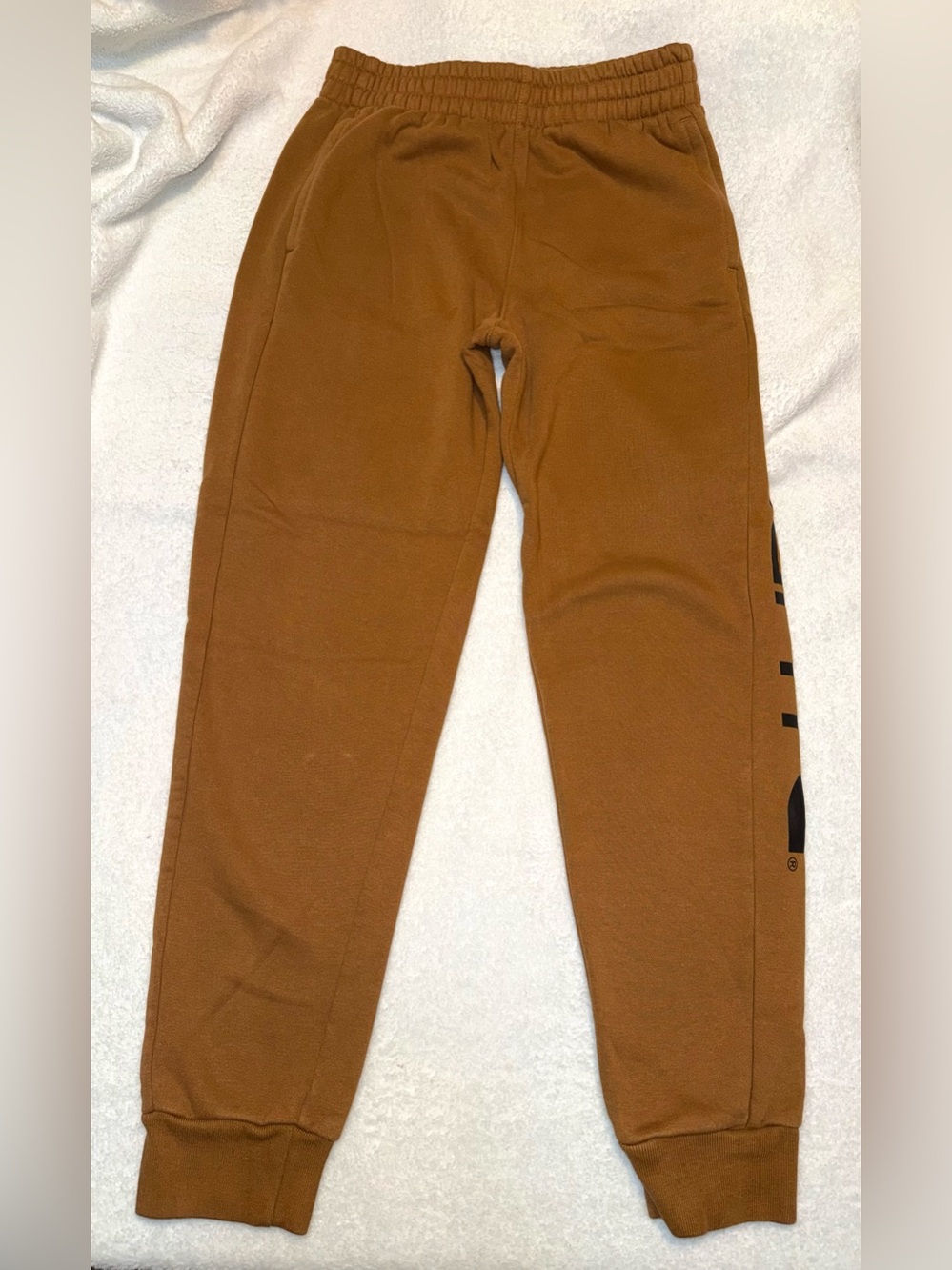 Carhartt Boys' Fleece Logo Sweatpants in Carhartt brown, sz 10/12